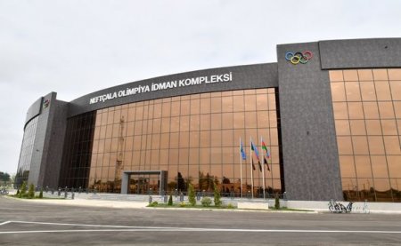 İlham Əliyev və Mehriban Əliyeva Neftçala Olimpiya İdman Kompleksinin açılışında - YENİLƏNİB + FOTO