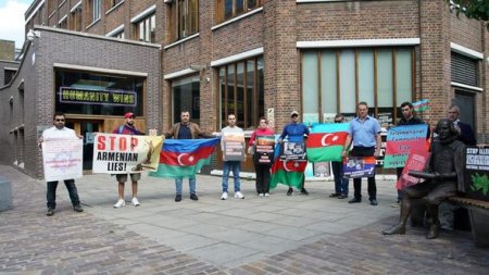 Londondakı icmamız “Amnesty International” beynəlxalq təşkilatının ofisi qarşısında etiraz edib