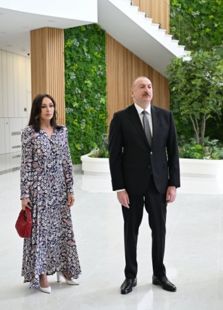 Prezidentlə xanımı Ağdam Muğam Mərkəzinin açılışında