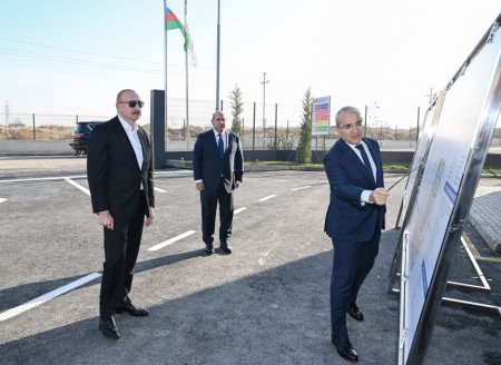 Prezident İlham Əliyev Ağdamda metal elektrik dirəklərinin istehsalı müəssisəsinin açılışında iştirak edib